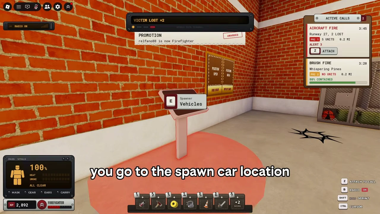 0:13 · E Spawner — Vehicles at the garage. Public PC gameplay by Ricoko, observed 8 October 2026